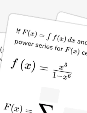 Represent integrals of functions as power series worksheet preview