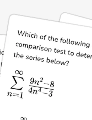 Select series for the limit comparison test worksheet preview