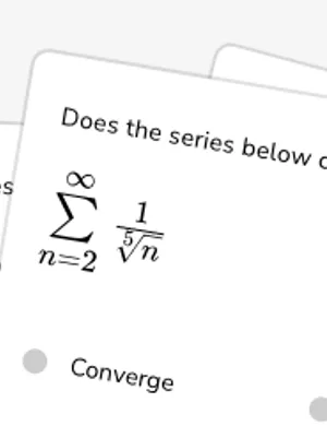 Use the appropriate test to determine series convergence worksheet preview