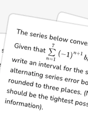 Write interval for series sum using alternating series error bound worksheet preview