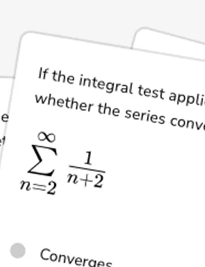 Determine series convergence using the integral test worksheet preview