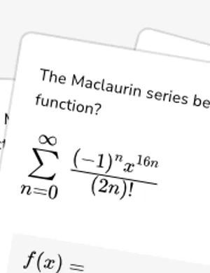 Write a function for a given Maclaurin series worksheet preview