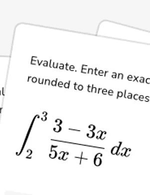 Evaluate definite integrals using long division worksheet preview