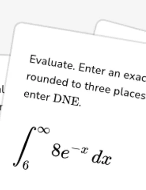Evaluate improper integrals of infinite limits: basic worksheet preview