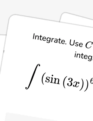 Integrate by substitution: multiple steps worksheet preview