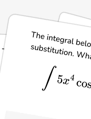 Integrate by substitution: define u worksheet preview