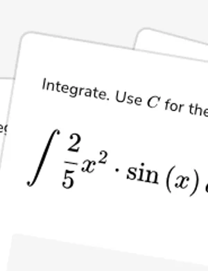 Integrate by parts multiple times worksheet preview
