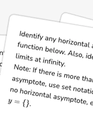 Find horizontal asymptotes and limits at infinity of functions worksheet preview