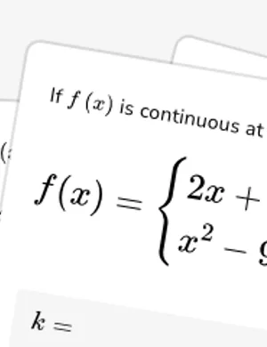 Find k such that a function is continuous at a point worksheet preview
