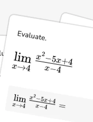Evaluate limits by algebraic manipulation worksheet preview