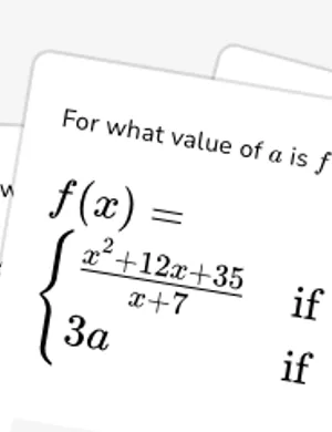 Find values of k that make a piecewise function continuous worksheet preview