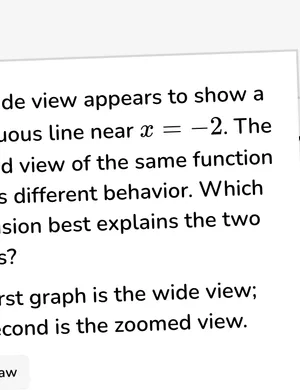 Recognize limit behavior hidden by graph scale worksheet preview