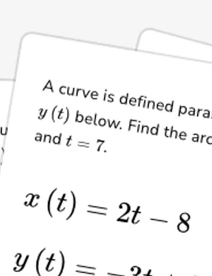 Find arc length of parametric curves without a calculator worksheet preview