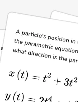 Find direction of particle given parametric equations worksheet preview
