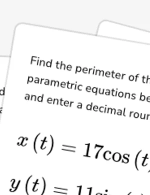 Find perimeter of parametric shapes using a calculator worksheet preview