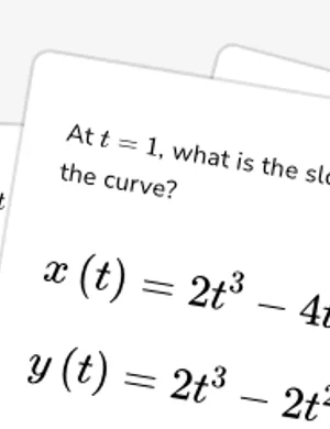 Find slope of tangent line to parametric curve worksheet preview