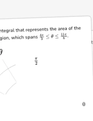 Write integrals for the area of a polar region given thetas worksheet preview