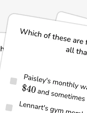 Classifying expenses worksheet preview