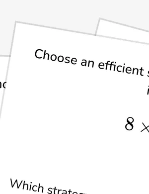 Choose and explain multiplication strategies worksheet preview