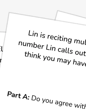 Agree or disagree with a claim about multiples worksheet preview