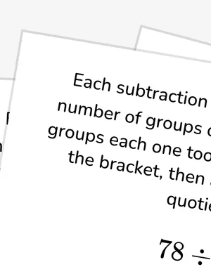 Divide using partial quotients worksheet preview