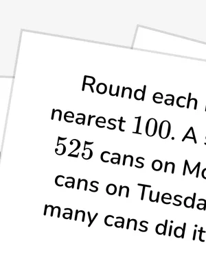 Estimate contextual addition and subtraction worksheet preview