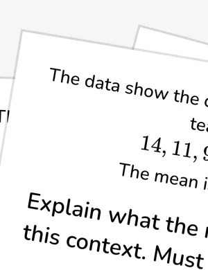 Interpret mean and mode worksheet preview