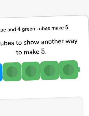 Decompose numbers with cubes worksheet preview