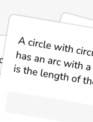 Determine arc length and circumference from angles (degrees) worksheet preview