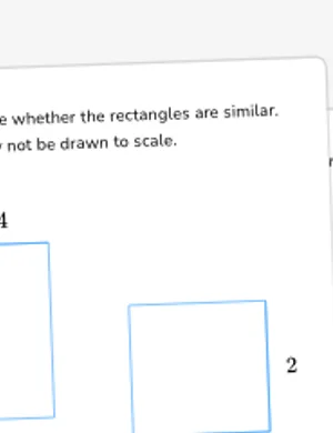 Identify similar rectangles worksheet preview