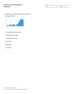 Construct and read histograms worksheet preview