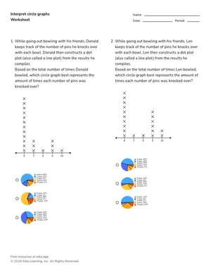 Interpret circle graphs worksheet preview