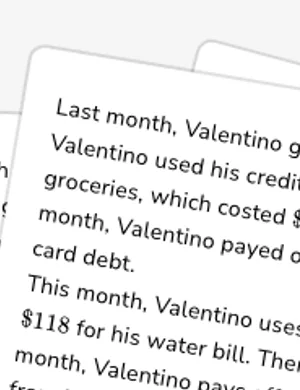 Solve credit card payment problems worksheet preview