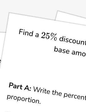 Calculate percents in context worksheet preview