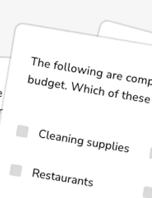Components of a personal budget worksheet preview