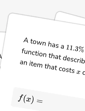 Sales tax and discounts (function notation) worksheet preview
