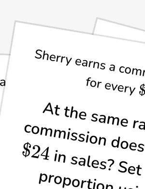 Solve financial-literacy problems using ratios worksheet preview
