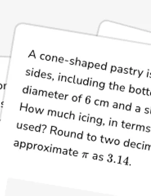 Find cylinder and cone measures worksheet preview