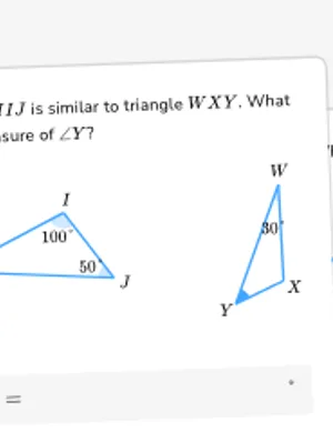 Use similarity to find lengths and angles worksheet preview