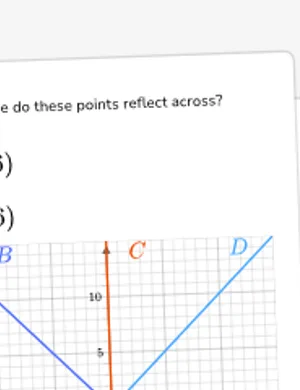 Relate reflected points to the reflection line worksheet preview
