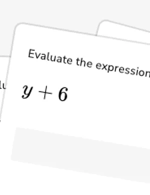 Evaluate expressions with one variable (natural numbers) worksheet preview