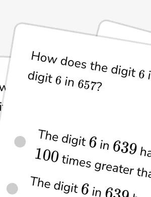 Compare place values of digits worksheet preview