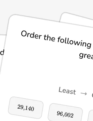 Compare whole numbers with different numbers of place values worksheet preview