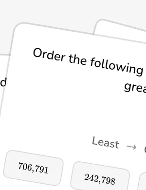 Compare whole numbers with the same number of place values worksheet preview