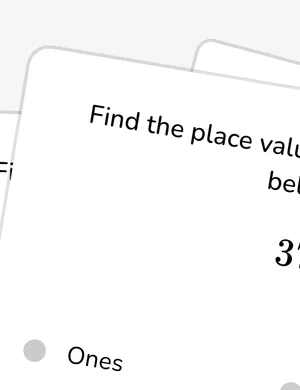 Find place values worksheet preview