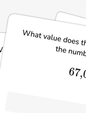 Identify the value of a digit worksheet preview