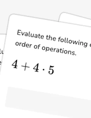 Apply order of operations (natural numbers) worksheet preview