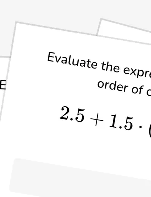 Order of operations with positive rational numbers worksheet preview