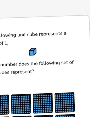 Represent place value with unit cubes worksheet preview