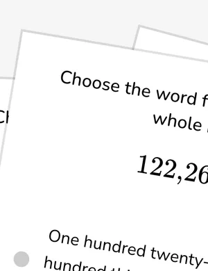 Read nine-digit whole numbers worksheet preview